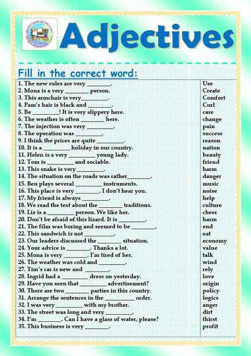 adjectives