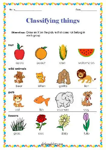classifying-worksheets