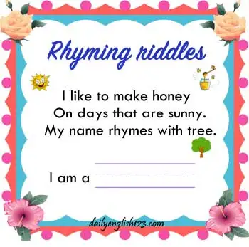 Rhyming riddles