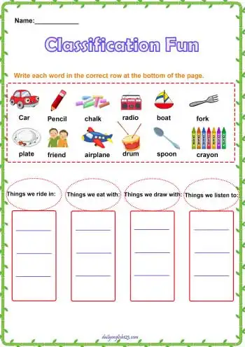 Classification-Activities